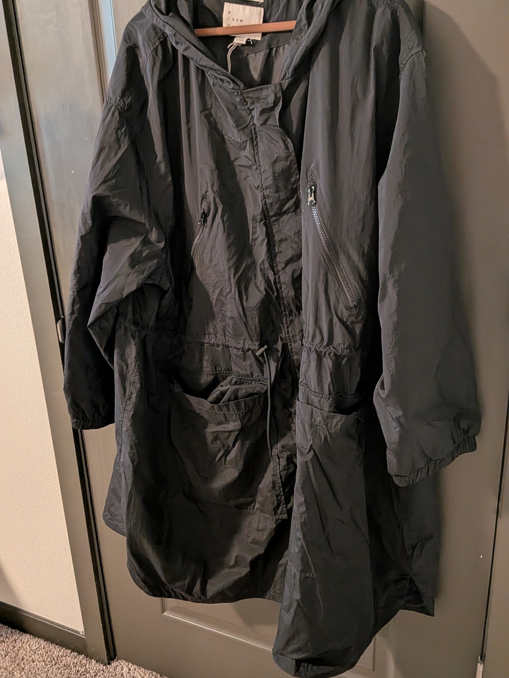 water-resistant black outer jacket from Target's A New Day brand in size 4X Nwt